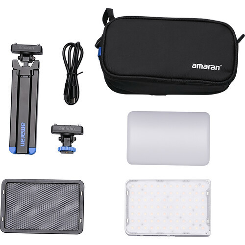 קיט תאורה ליוצרי תוכן AMARAN Ace 25x Bi-Color LED Light Panel All-in-One Creator Kit (White)