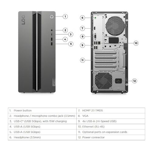 מחשב נייח Intel Core i5 Lenovo IdeaCentre LOQ 17IRR9 90X0006DYS לנובו