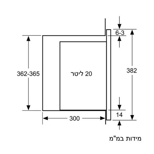 מיקרוגל בנוי 20 ליטר Siemens BF525LMB1 iQ500 שחור | סין