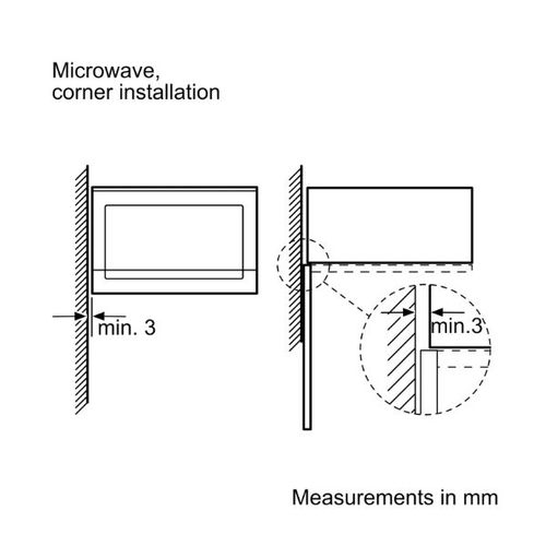 מיקרוגל בנוי 20 ליטר Siemens BF525LMB1 iQ500 שחור | סין