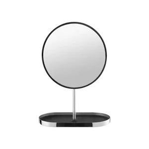 מראה נירוסטה מבריקה בשילוב מגש MODO Cosmetic mirror