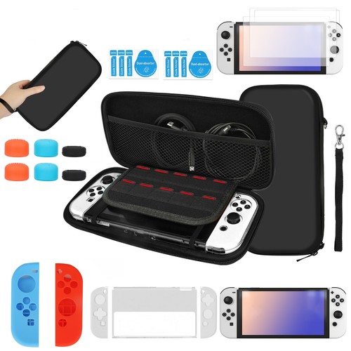 NINTENDO SWITCH OLED PROTECTIVE KIT 12 IN 1 ערכת אביזרים (10+1)