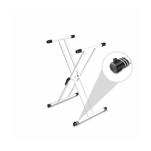מעמד X לקלידים כפול בצבע לבן דגם GKSX2W מבית GRAVITY