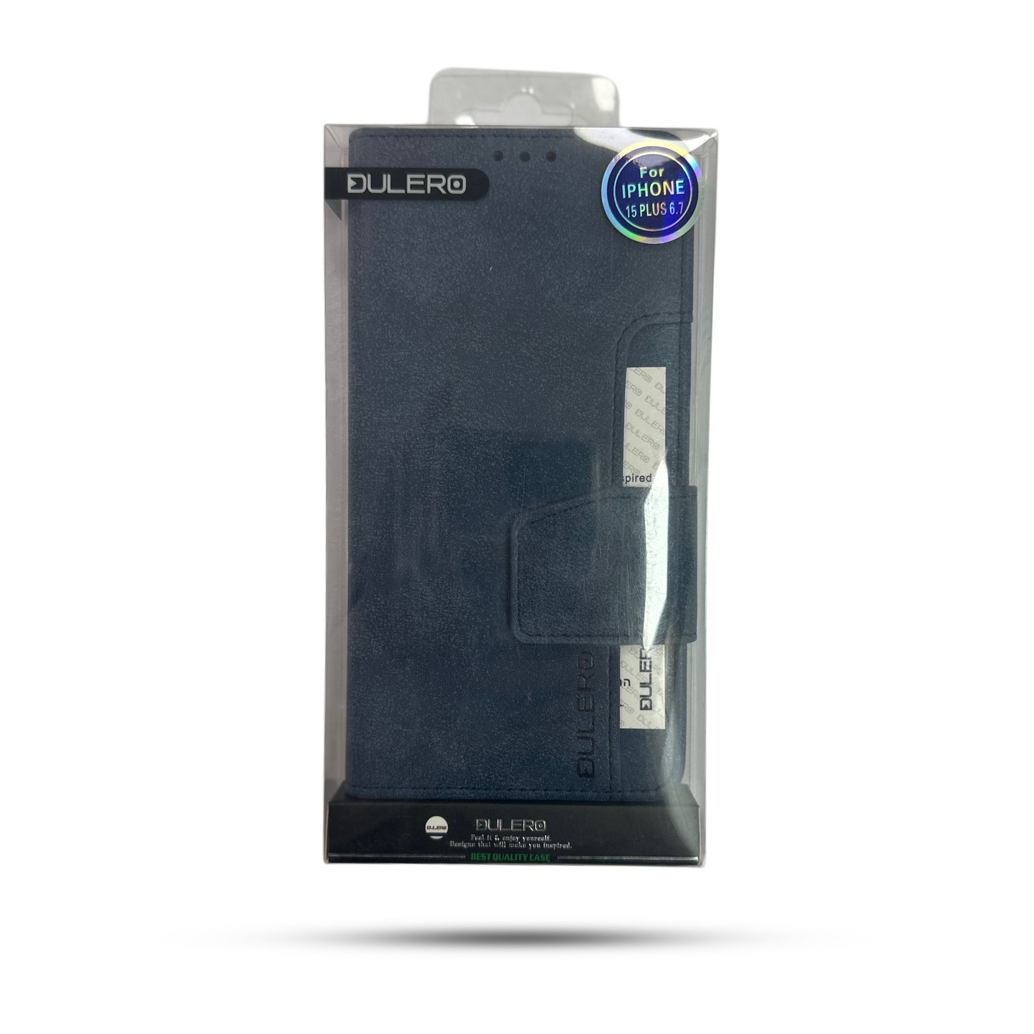 נרתיק ספר Dulero for iPhone 15 Plus 6.7 Blue
