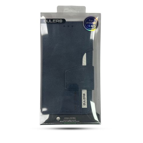 נרתיק ספר Dulero for iPhone 15 6.1 Dark Blue