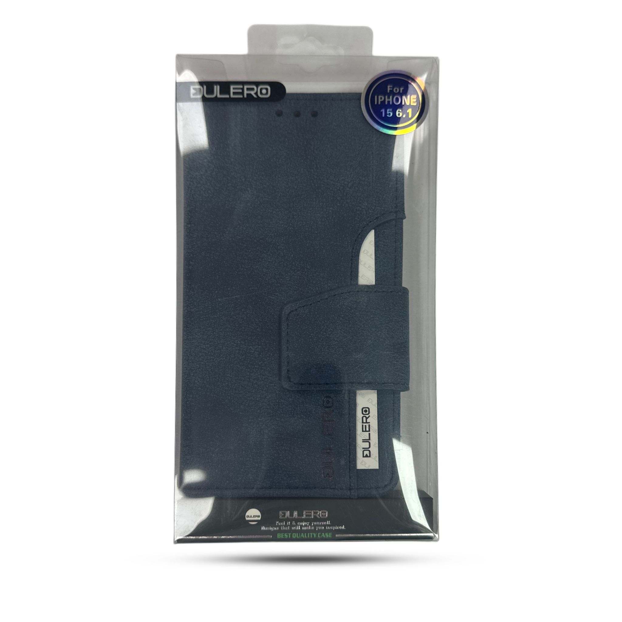 נרתיק ספר Dulero for iPhone 15 6.1 Dark Blue