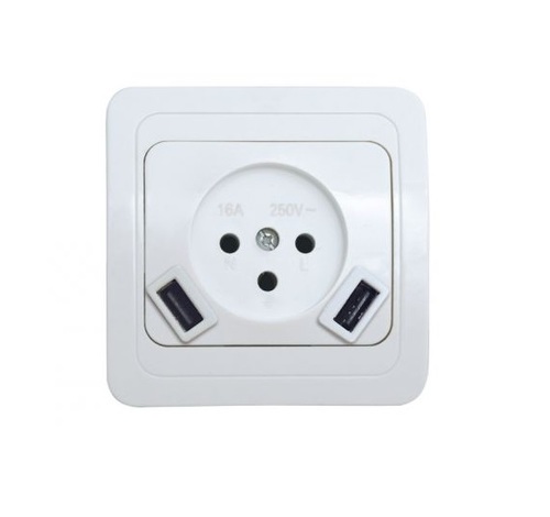 שקע קוברה + USB כפול
