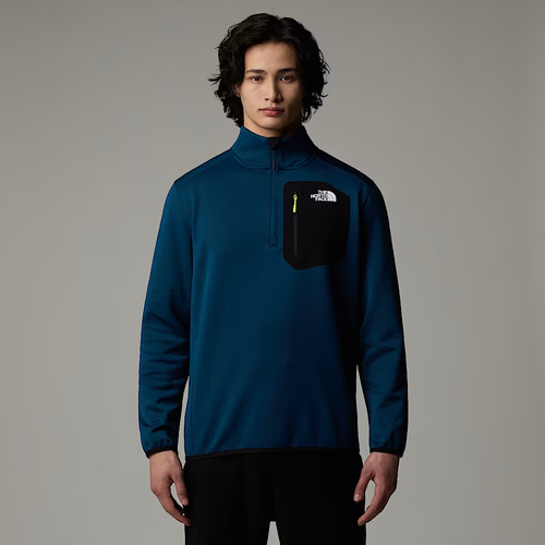 פליס גברים כחול רבע רוכסן Crest 1/4 Zip מבית THE NORTH FACE