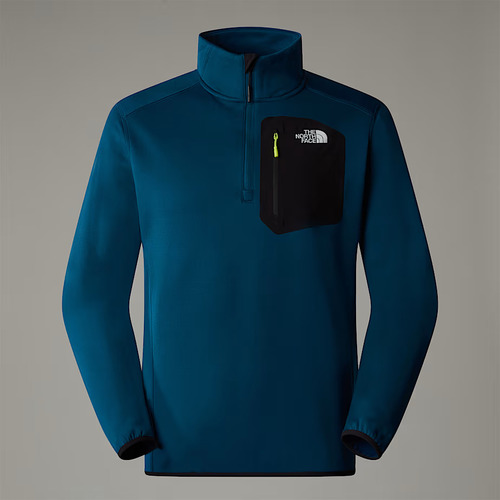 פליס גברים כחול רבע רוכסן Crest 1/4 Zip מבית THE NORTH FACE