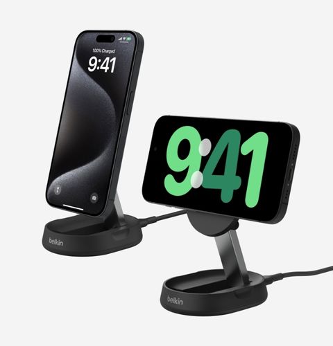 מעמד טעינה אלחוטי כולל מטען קיר Belkin BoostCharge Pro WIA008-VFBK צבע שחור