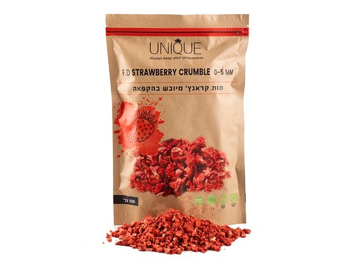 תות קראנץ' מיובש בהקפאה 0-5 מ