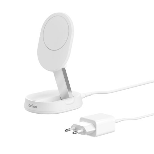 מעמד טעינה אלחוטי כולל מטען קיר Belkin BoostCharge Pro WIA008-VFWH צבע לבן