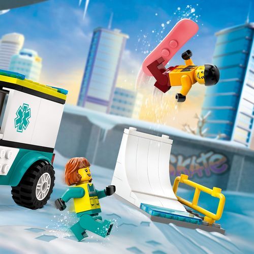 לגו סיטי - אמבולנס חירום וגולש סנובורד  60403