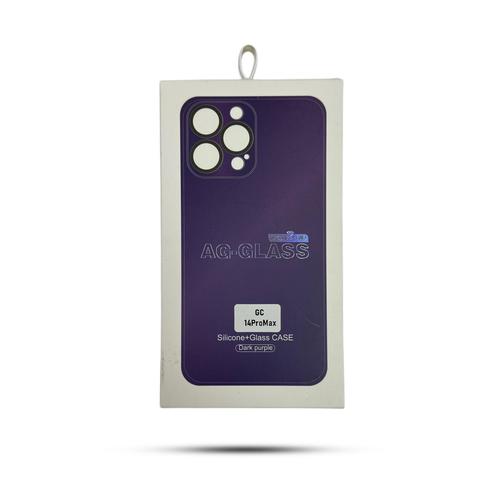 Silicone + Glass Case For iPhone 14 Pro Max 6.7 Purple