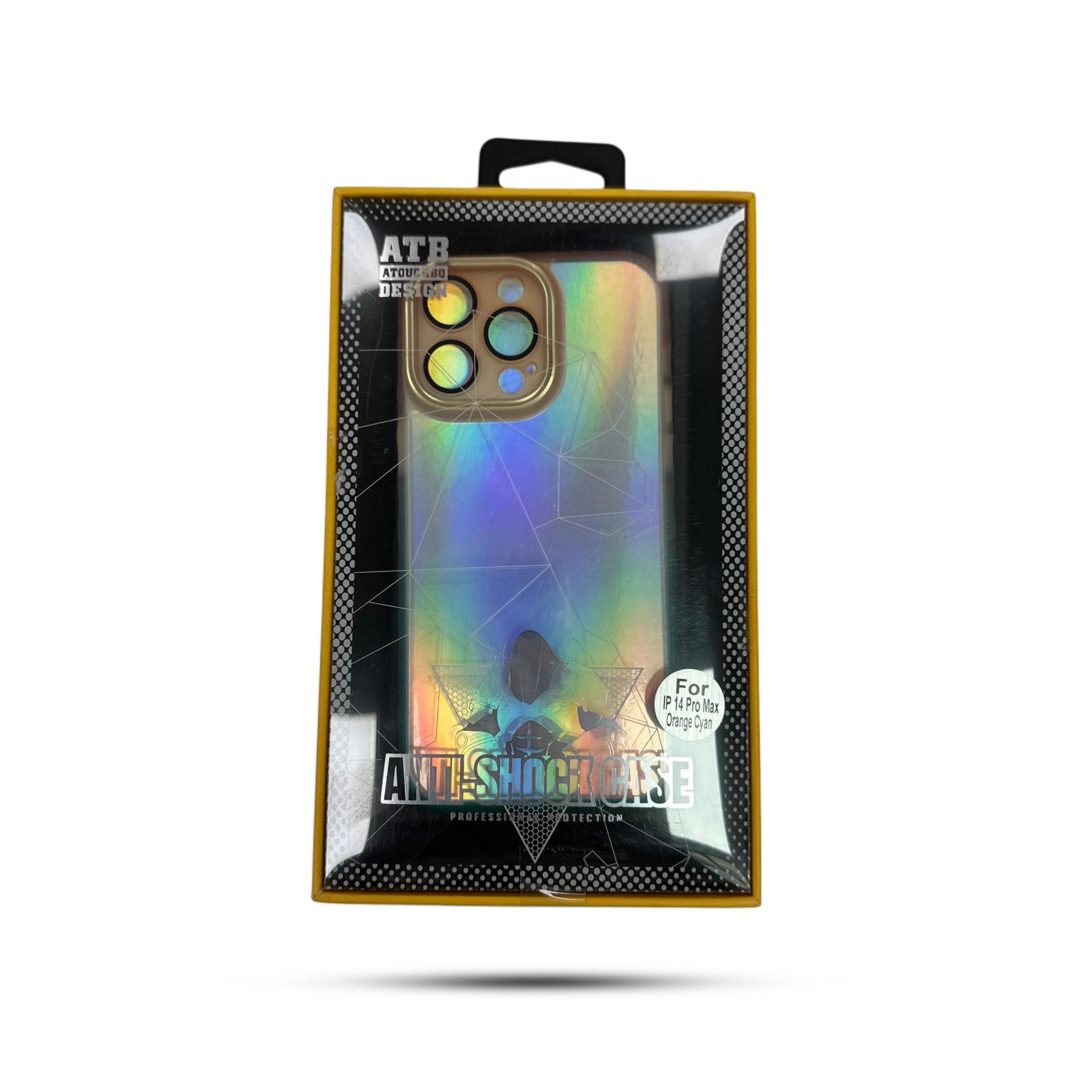  Anti Shock Case For iPhone 14 Pro Max 6.7 Orange-Cyan
