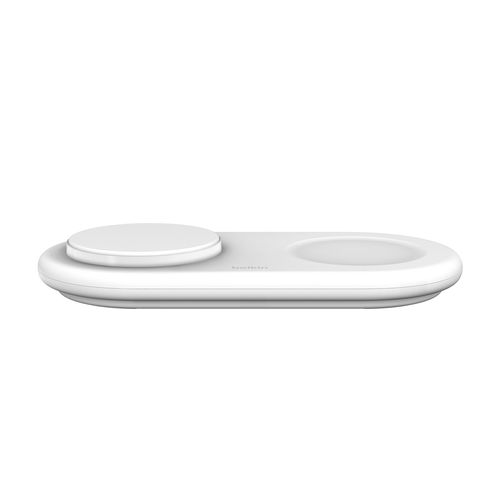 משטח טעינה אלחוטית מגנטית 2 ב- 1 עם Qi2 15W Belkin BoostCharge Pro WIZ021VFWH צבע לבן