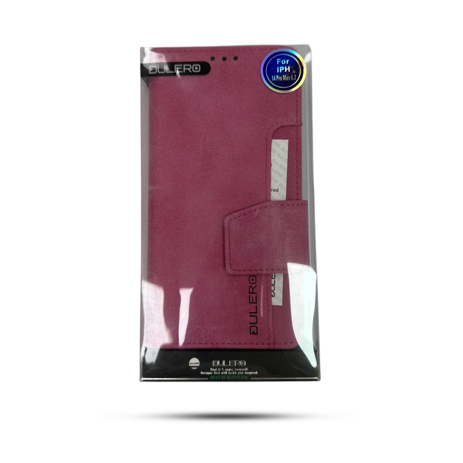 נרתיק ספר Dulero for iPhone 14 Pro Max 6.7 Pink