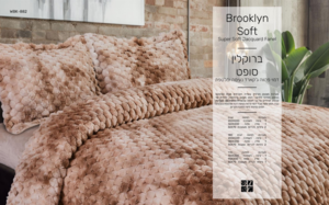 סט מצעים זוגי פלנל דמוי פרווה BROKLYN SOFT WBK 882
