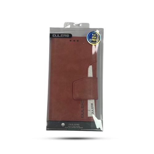 נרתיק ספר Dulero for iPhone 14 Pro 6.1 Brown