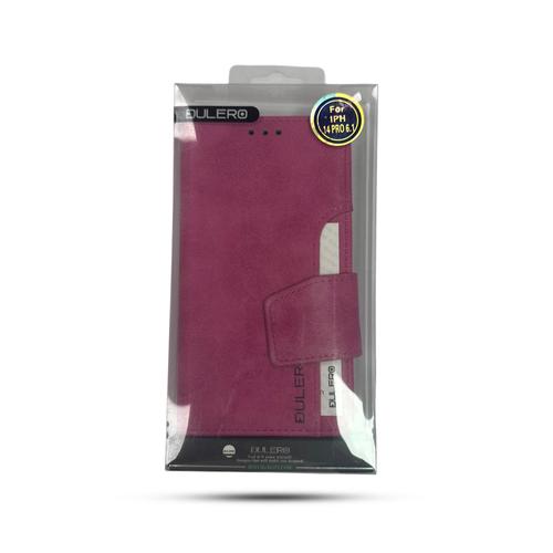 נרתיק ספר Dulero for iPhone 14 Pro 6.1 Pink