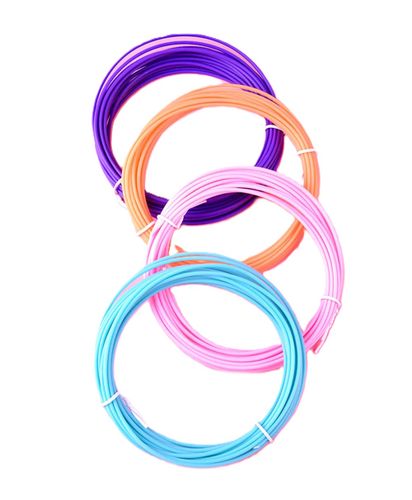 עט חשמלי לציור והדפסה תלת מימדית 3D עם 5 סלילים צבעונים ומספריים - ורוד או כחול או צהוב