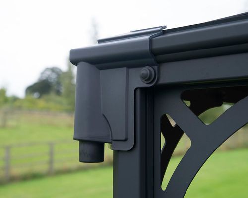 גזיבו לגינה PALERMO אפור כהה 4.3x4.3