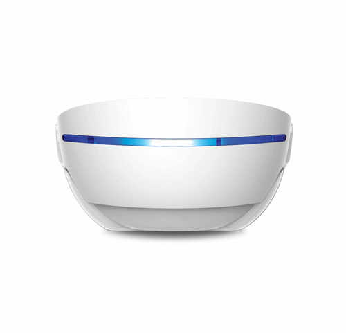 חרקן יתושים בעיצוב חללית עם תאורת UV ולוחות דבק מתחלפים, הספק 20W, פתרון שקט וידידותי לסביבה לבית ועסקי מזון