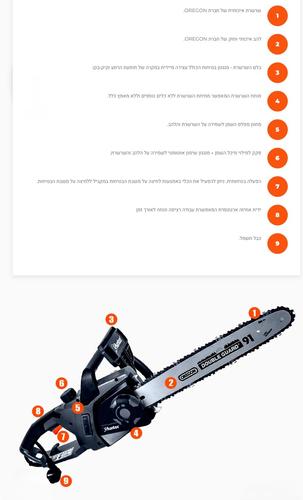 משור שרשרת חשמלי 2300W OREGON 16 HUNTER