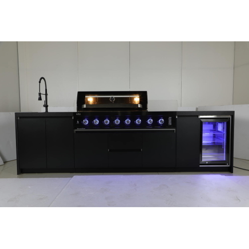 מטבח חוץ גוסטו אלומיניום – GUSTO Collection 6 +Sink + Fridge