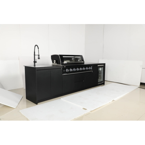מטבח חוץ גוסטו אלומיניום – GUSTO Collection 6 +Sink + Fridge