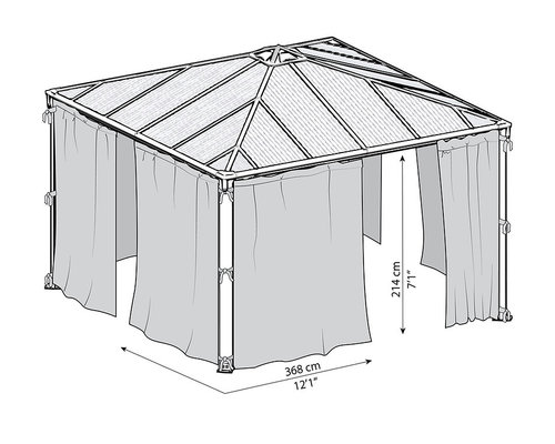 רשתות נגד יתושים לגזיבו 3x3 / 3x3.6