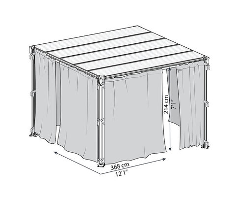 רשתות נגד יתושים לגזיבו 3x3 / 3x3.6