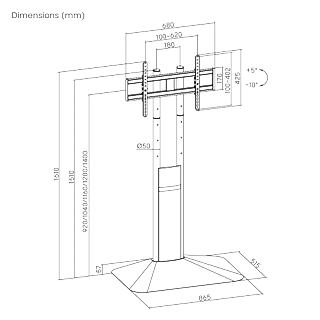 מעמד רצפתי מעוצב למסכים עד 
