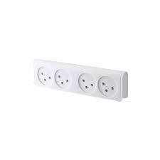 מפצל חשמל 4 מקומות מאונך -ללא אריזה SEMICOM SW-YZ01/04S סמיקום
