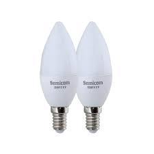 זוג נורות 8W A60 SAFETY E14 אור חם SEMICOM SE-2XNC814/WW 