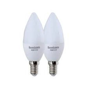 זוג נורות 8W A60 SAFETY E14 אור יום SEMICOM SE-2XNC814/DL סמיקום