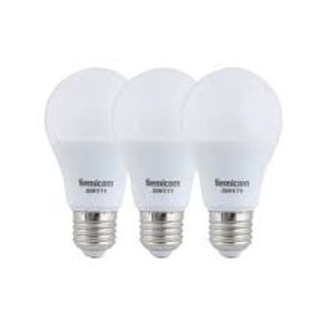 שלישיית נורות 10W A60 SAFETY אור חם SEMICOM SE-3XNA6010/WW סמיקום