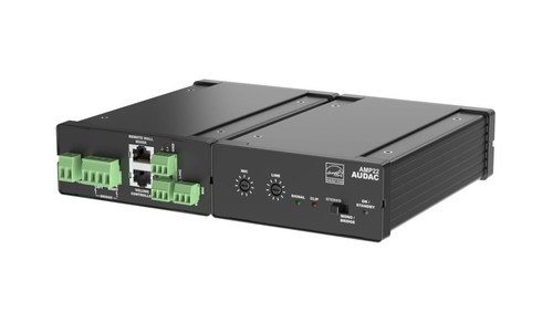 מגבר סטריאו קטן  2x15W @4Ω-  כניסת מיקרופון וכניסת AUDAC AMP22 -  Line