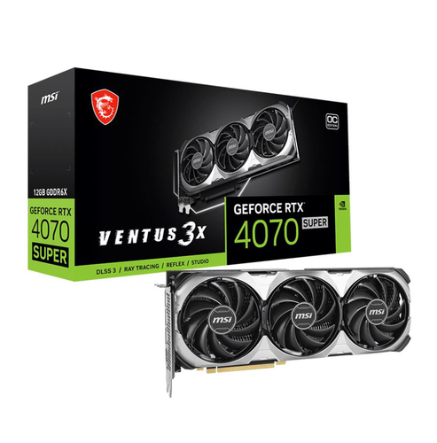 כרטיס מסך 3DP 1HDMI MSI GF RTX 4070 12GB 3FAN VENTUS E1 GDDR6 3X OC
