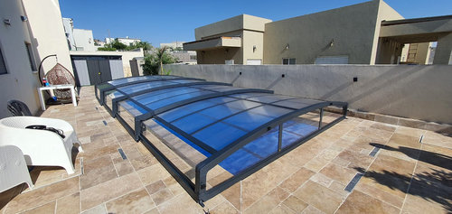 קירוי בריכה טלסקופי קשיח MAJORCA 4X8