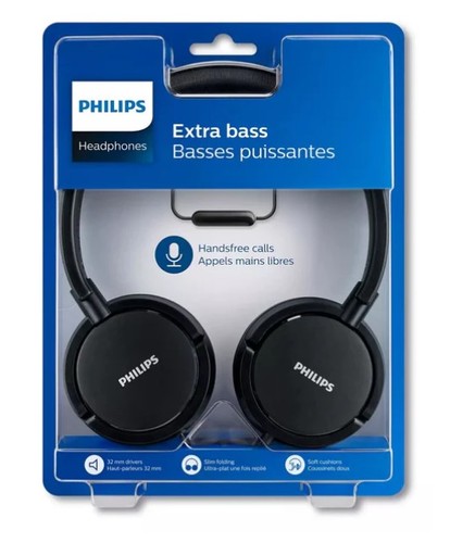 אוזניות קשת חוטיות Philips דגם  EXTRA BASS SHL5005
