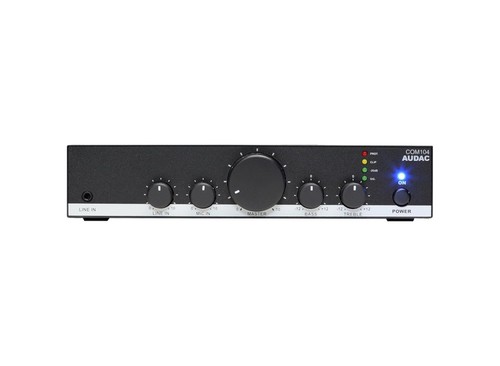 מגבר כריזה כולל כניסת מיק וכניסת סטריאו  40W @70/100V/4Ω AUDAC COM108