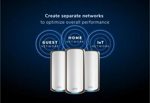 Orbi 970 Series Quad-band WiFi 7 Mesh 3-Pack (RBE973S)