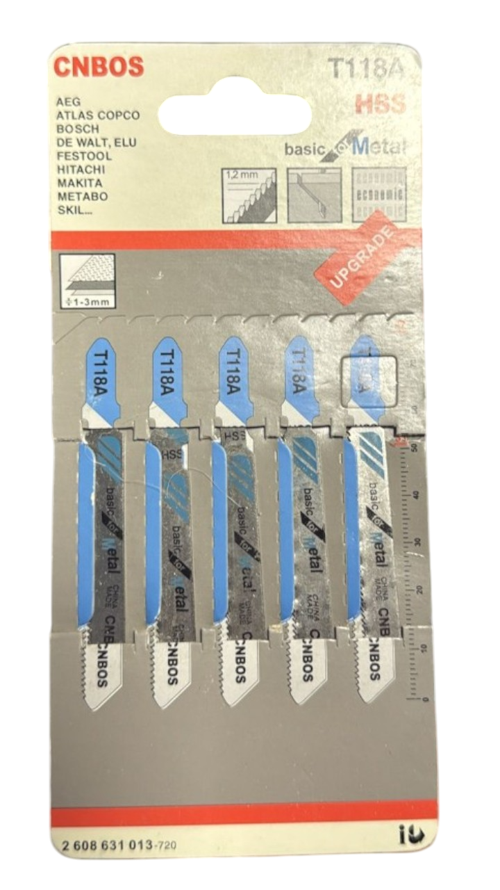 סט 5 מסוריות HSS למתכת למסור אנכי ג