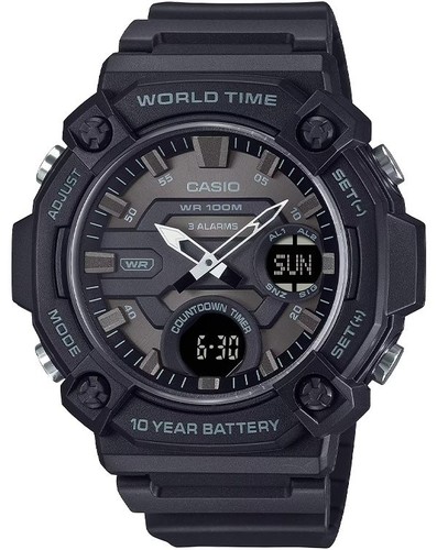 CASIO AEQ-120W-1B משולב אנלוגי-דיגיטלי