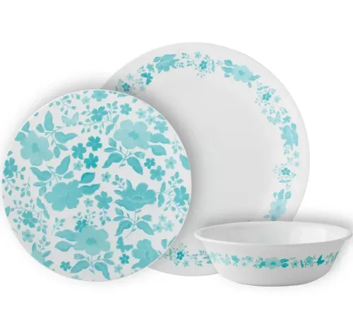 סט צלחות 18 חלקים קורנינג | Corning Ware Teal