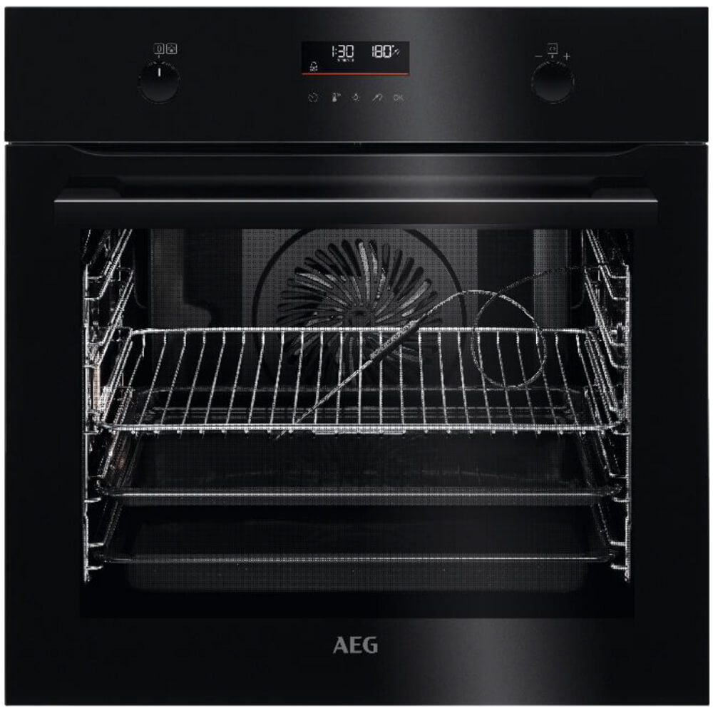 תנור בנוי פירוליטי - 71 ליטר AEG א.א.ג. BPE255636B StramBake Pyroluxe Plus שחור