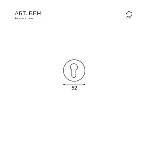 ציור טכני - זוג רוזטה צילינדר עגולה BEM-Y - כרום סאטן 