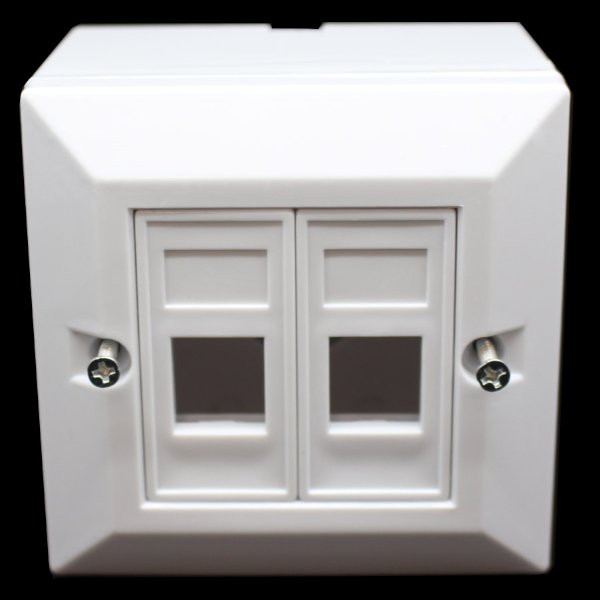 קופסאת פלסטיק לשני מחברים RJ-45 Plastic box Cat5