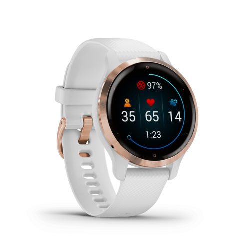 שעון ספורט חכם – Venu® 2S - 40mm לבן & זהב ורוד